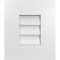 Ekena Millwork Vertical Surface Mount PVC Gable Vent: Non-Functional, w/ 3-1/2"W x 1"P Standard Frame, 12"W x 14"H GVPVE12X1401SN - alternate 1